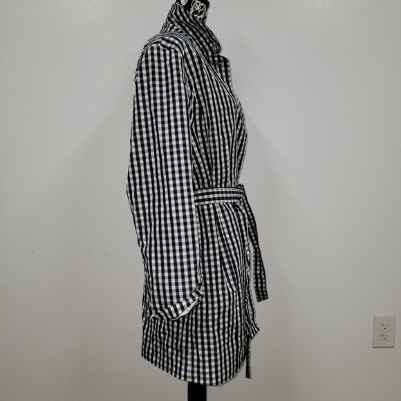 #57 NWT!! Talbots Navy check trench raincoat size XL in women's - Picture 5 of 9